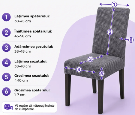 Set 6 Huse Universale Elastice pentru Scaune - Protecție și Aspect Modern [3]