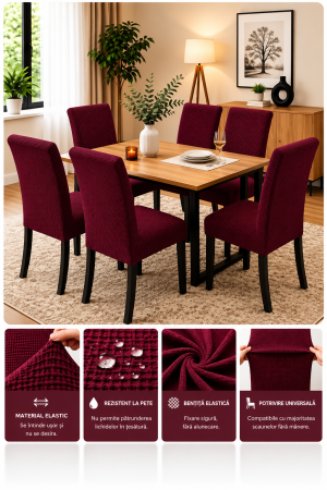 5+1 GRATIS Huse de Scaun Universale Elastice - Protecție și Aspect Modern