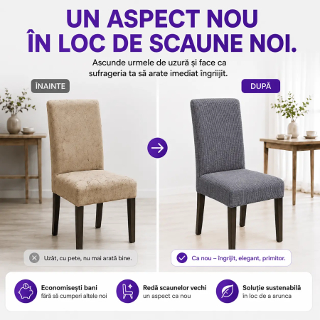 Set 6 Huse Universale Elastice pentru Scaune - Protecție și Aspect Modern [4]