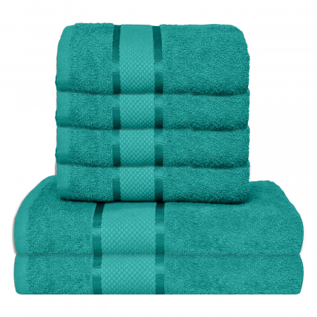 Set 6 Prosoape, Bumbac 100% - Set 6 Prosoape, Bumbac 100%, 400g/m², Verde
