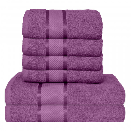 Set 6 Prosoape, Bumbac 100% - Set 6 Prosoape, Bumbac 100%, 400g/m², Mov