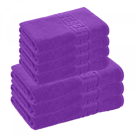 PROSOAPE BUMBAC 100% - Set 7 Prosoape, Bumbac 100%, Mov, 550g/m²