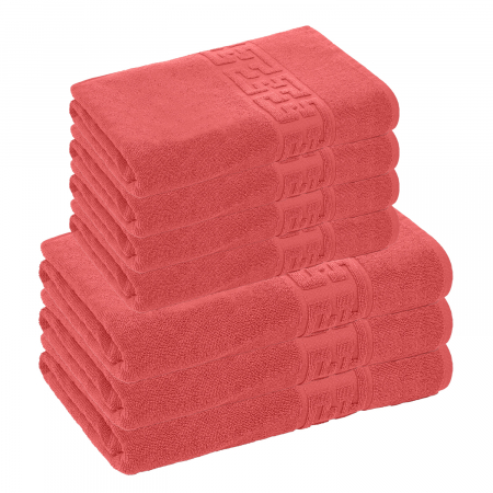 PROSOAPE BUMBAC 100% - Set 7 Prosoape, Bumbac 100%, Corai, 550g/m²