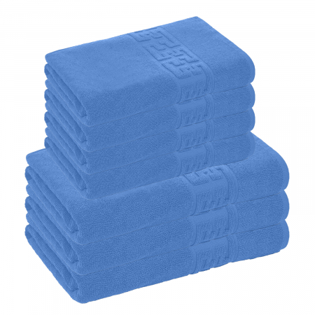 PROSOAPE BUMBAC 100% - Set 7 Prosoape, Bumbac 100%, Albastru deschis, 550g/m²