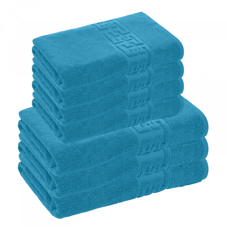PROSOAPE BUMBAC 100% - Set 7 Prosoape, Bumbac 100%, Turcoaz inchis, 550g/m²