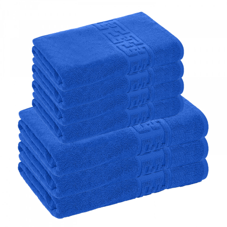 PROSOAPE BUMBAC 100% - Set 7 Prosoape, Bumbac 100%, Albastru Inchis, 550g/m²