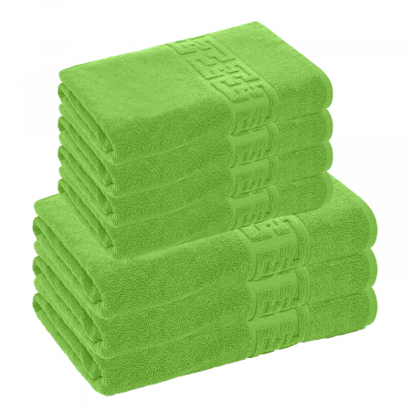 PROSOAPE BUMBAC 100% - Set 7 Prosoape, Bumbac 100%, Verde Deschis, 550g/m²