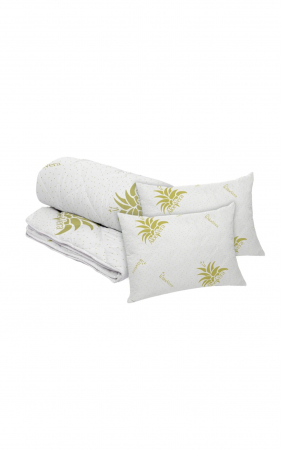 Perne - Set Aloe Vera Essence, 2 perne microfibra 50x70 cm si pilota matlasata