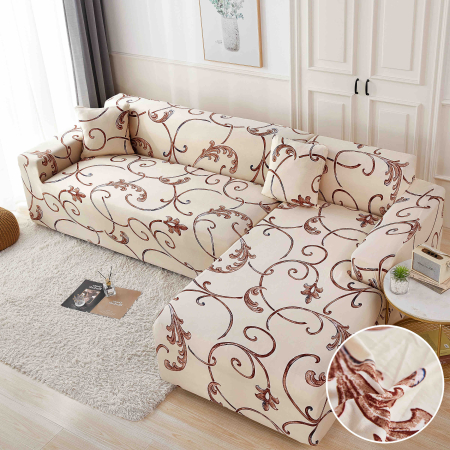 HUSE COLTAR - Set Huse Elastice pentru Colțar M+L – Royal Cream