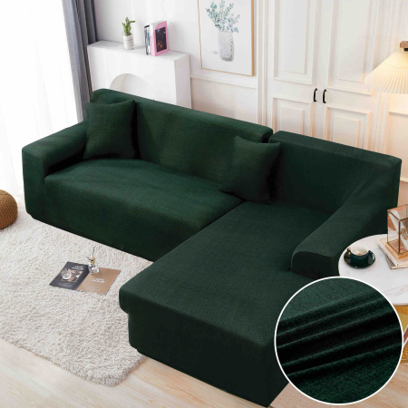 HUSE COLTAR - Set Huse Elastice pentru Colțar M+L – Deep Emerald