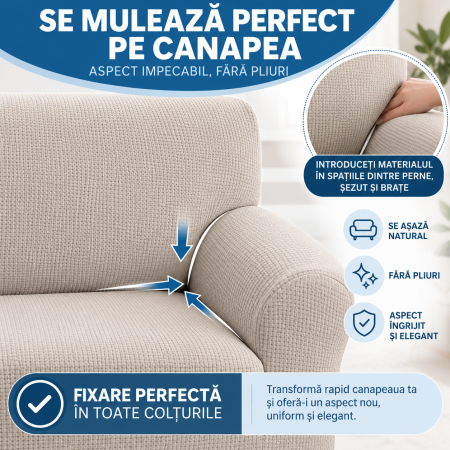 Huse Elastice pentru Fotoliu, Canapea și Colțar – Ruby Blossom [3]