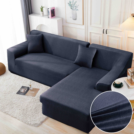 HUSE COLTAR - Set Huse Elastice pentru Colțar M+L – Midnight Blue