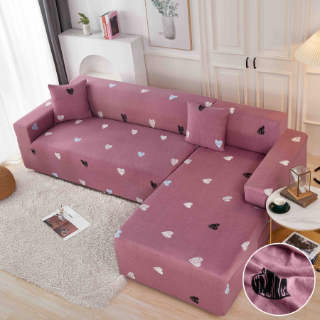 HUSE COLTAR - Set Huse Elastice pentru Colțar M+L – Sweet Hearts