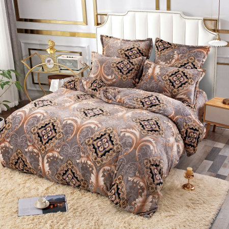 Lenjerii Cocolino - Set Lenjerie De Pat Cocolino 6 Piese Pat 2 Persoane - Bej Royal