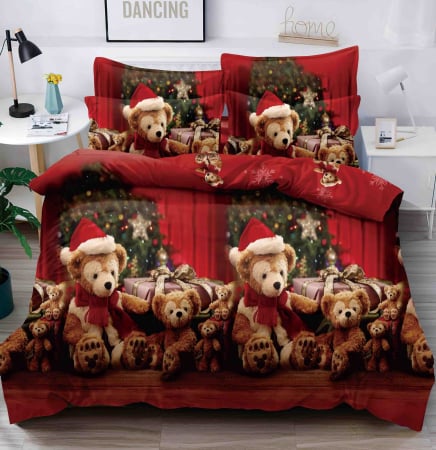 Produse pentru craciun - Set Lenjerie de Pat Crăciun 6 Piese – Christmas Collection, Pat 2 Persoane