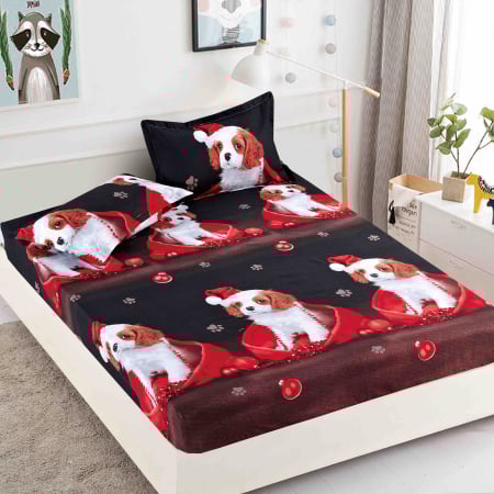 Cearșaf cu Elastic 180x200 cm + 2 Fețe de Pernă 50x70 cm – Finet Moale și Plăcut la Atingere