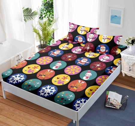 Cearșaf cu Elastic 180x200 cm + 2 Fețe de Pernă 50x70 cm – Finet Moale și Plăcut la Atingere