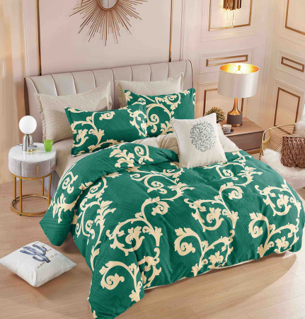 Cearceaf Pat Clasic - Set Lenjerie de Pat Finet 6 Piese, Bumbac Finet, Fără Elastic – Emerald Royale