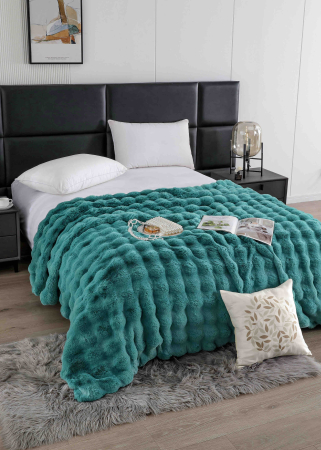 Pătură Cocolino Premium cu Blăniță de Iepure – Moale și Călduroasă, 200x230 cm