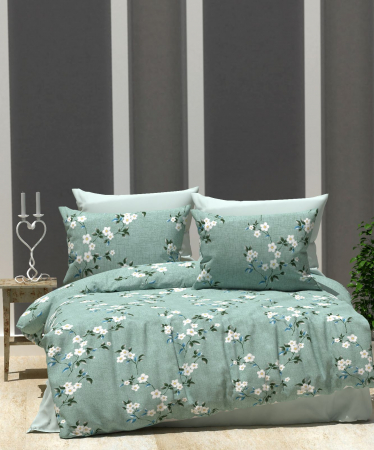 Lenjerii home - deco - Lenjerie de pat bumbac color cu imprimeu