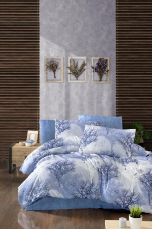 Lenjerii home - deco - Lenjerie de pat bumbac color cu imprimeu