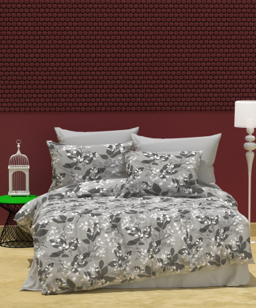 Lenjerii home - deco - Lenjerie de pat bumbac color cu imprimeu