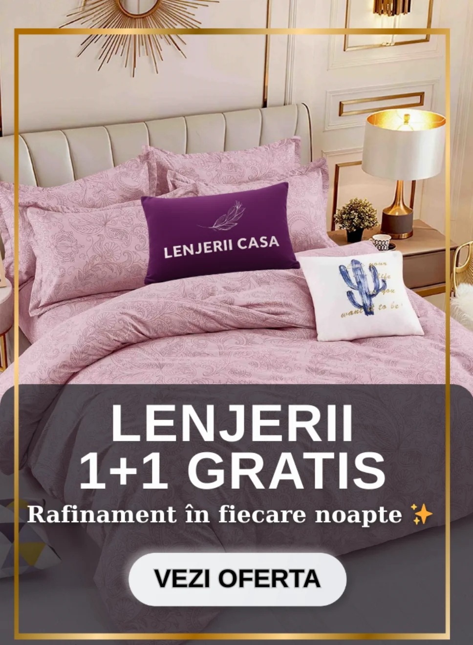 Lenjerii de pat 1+1 Gratis