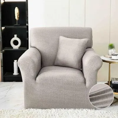 Husa Elastica pentru Fotoliu cu brate,Uni,bej deschis-S44 [1]