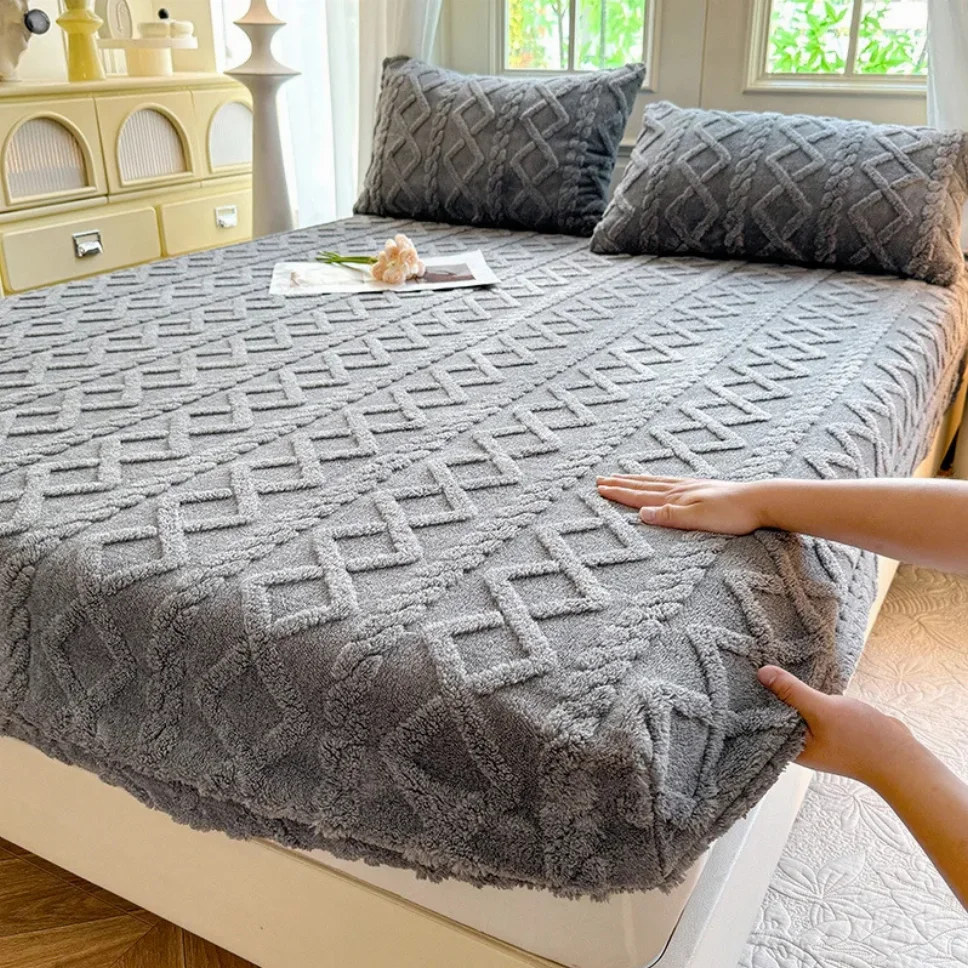 Huse de pat cocolino 180x200 cm, gri cu model geometric-HJC103 [1]
