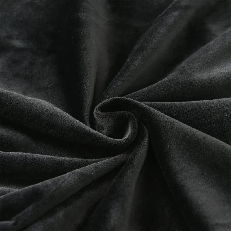 Huse pentru scaun din Catifea cu elastic,Negru-JHC12 [4]