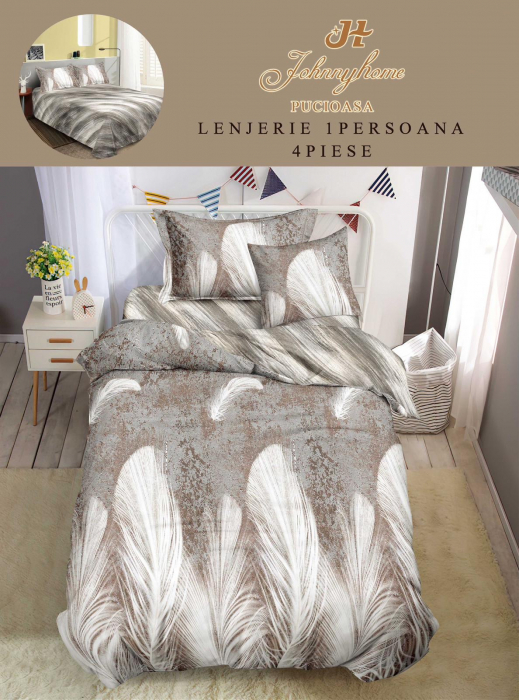 Lenjerie de pat 1 Persoana,4 piese,Finet-P35 [1]