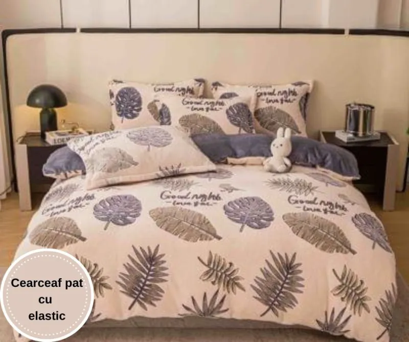 Lenjerie de pat Cocolino 2 persoane ,JOJO,Gri-CJE10 [1]