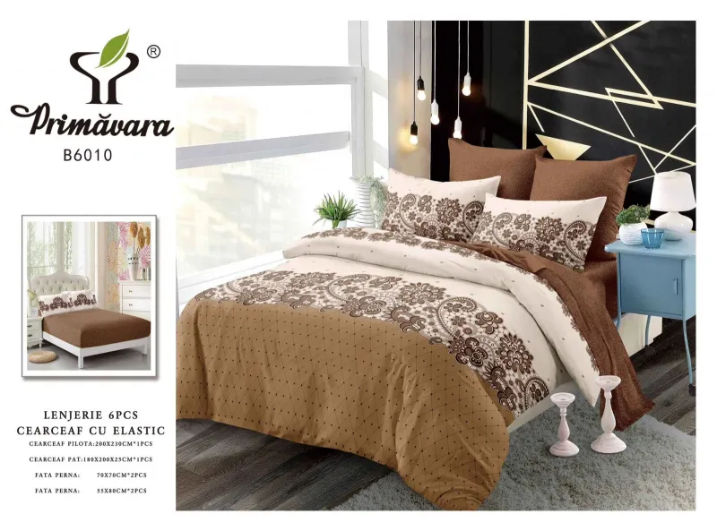 Lenjerii de pat Finet 6 piese cu Elastic-FEL176 [1]
