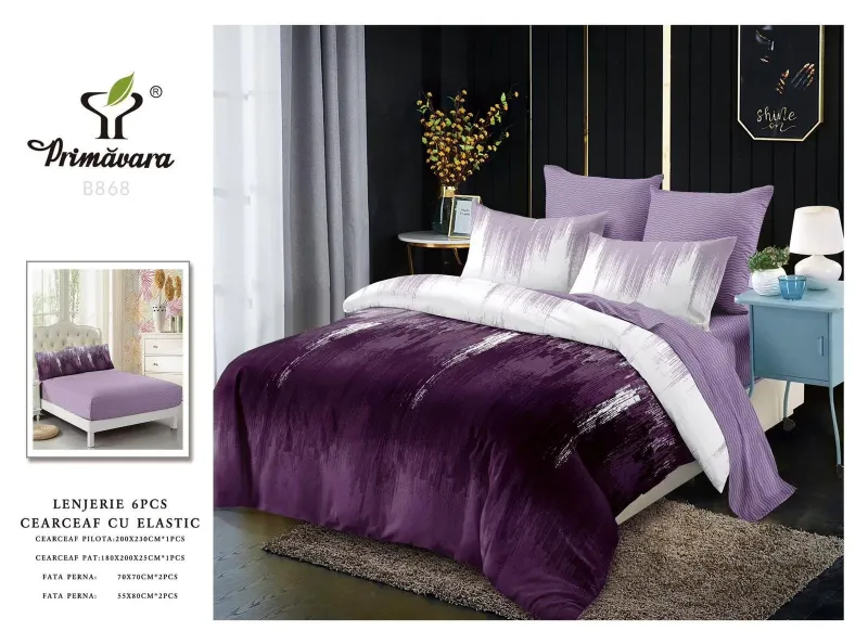 Lenjerii de pat Finet 6 piese cu Elastic-FEL231 [1]