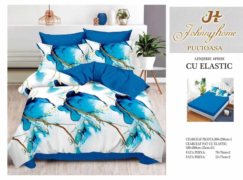 Lenjerii de pat Finet 6 piese cu Elastic-T145 [1]