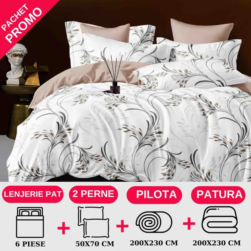 Pachet Promotional Lenjerie de pat finet 6 piese-JO158 [1]