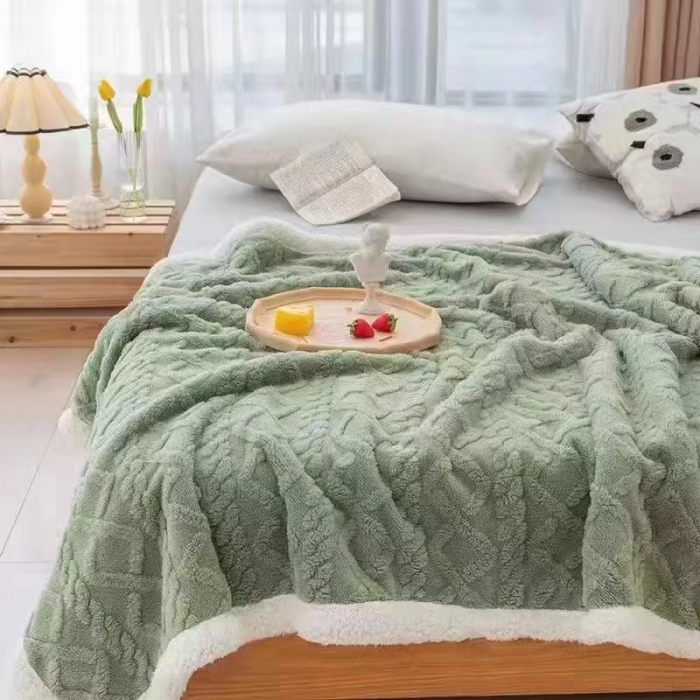 Patura Cocolino Dubla cu Blanita, Uni,Verde-PC5 [1]