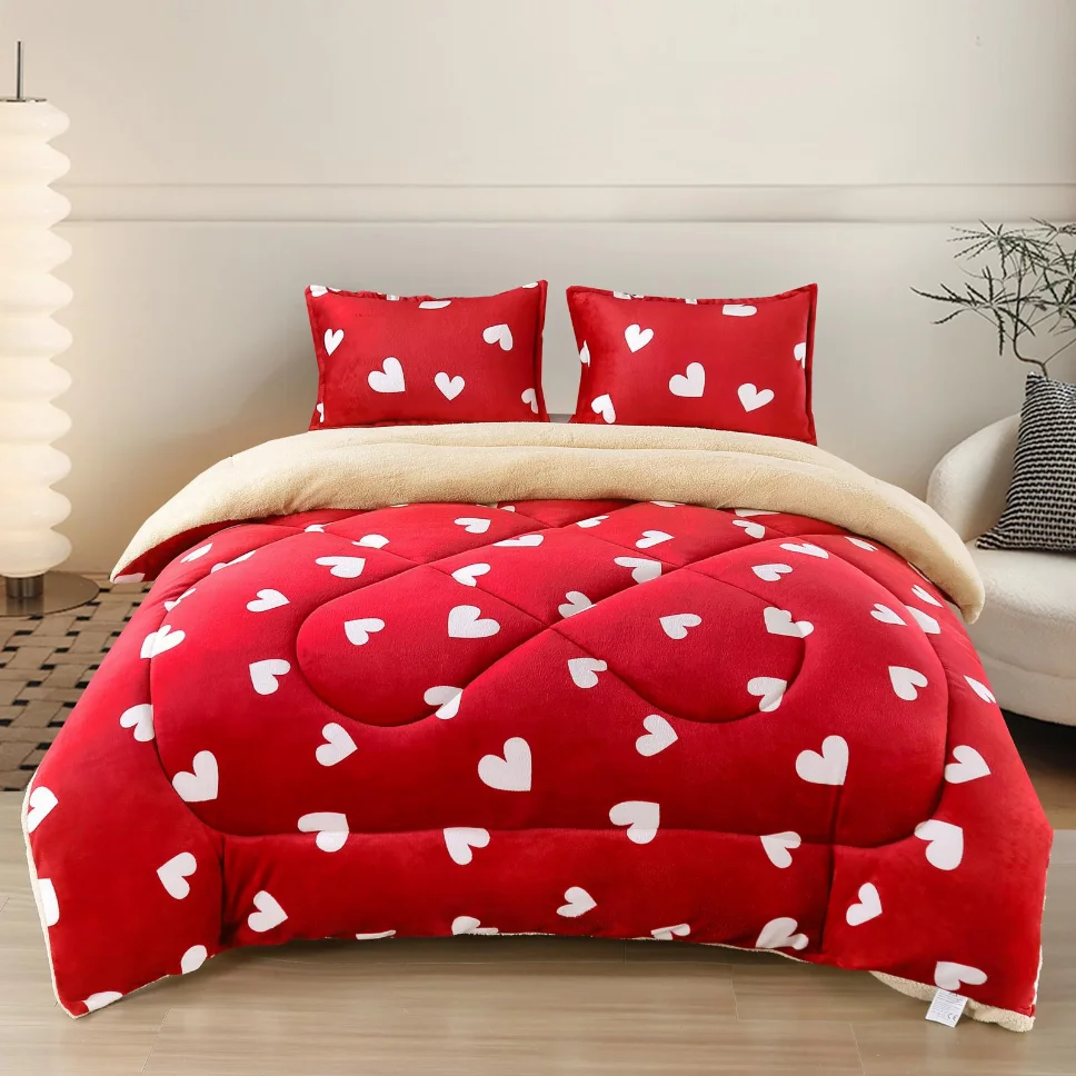 Pilota groasa cocolino cu blanita, roșie cu inimioare albe-PCB106 [1]