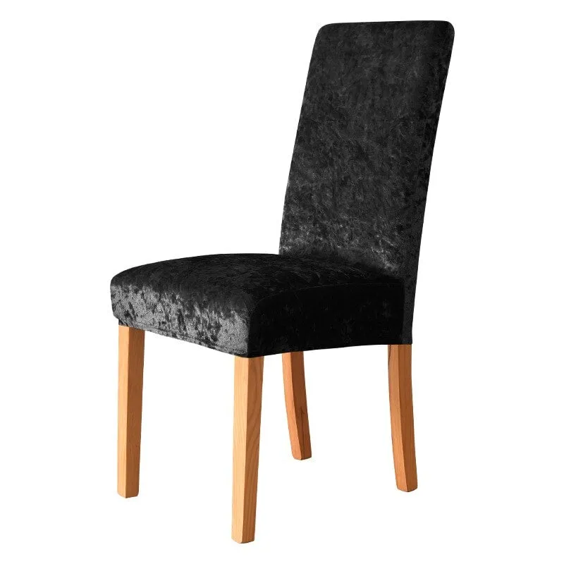 Set 6 huse Catifea cu elastic pentru scaun Negru-HSC4 [1]