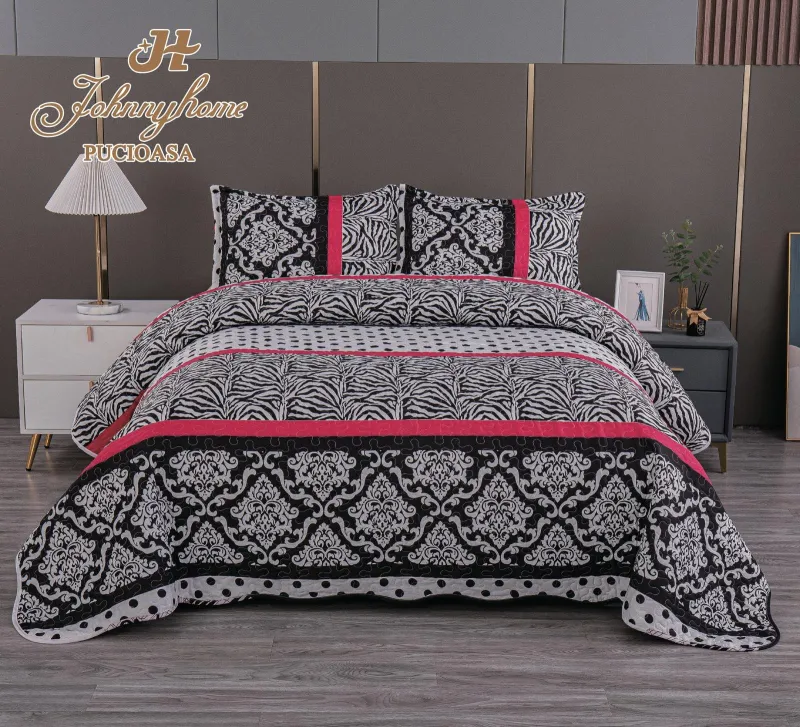 Cuvertura Pat dublu din Bumbac Satinat,3 piese-V6A [5]