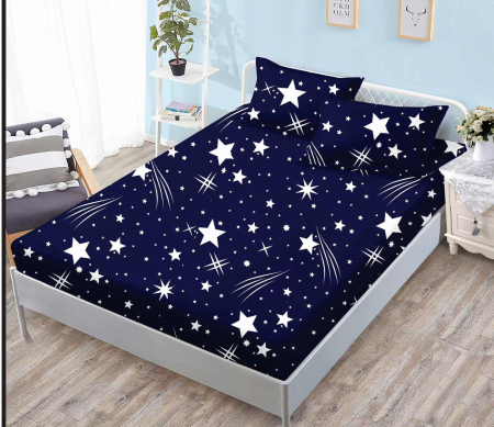 HUSE DE PAT - Husa de Pat cu Elastic + 2 Fete  de perna ,140x200 -SY8