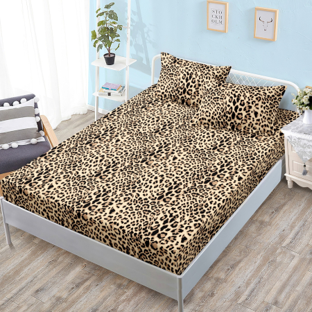 LICHIDARE STOC - Husa de pat din Finet cu Elastic 160x200 cm,Animalprint-W71