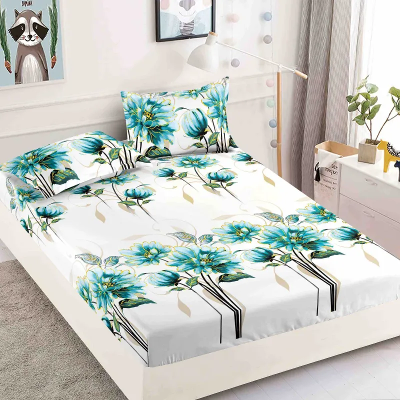 Huse de pat Finet 180x200 cm - Husa de pat din Finet cu elastic+ 2 fete  de perna 180x200 -HF47