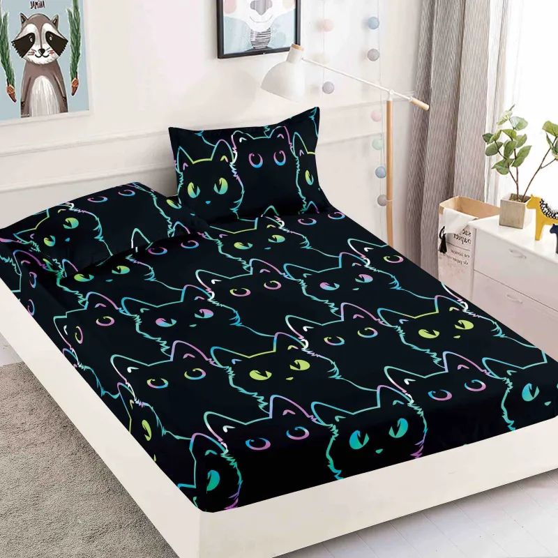 Huse de pat Finet 180x200 cm - Husa de pat din Finet cu elastic+ 2 fete  de perna 180x200 -HF51