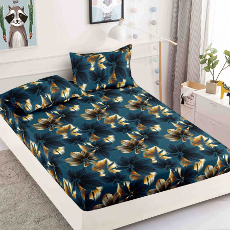HUSE DE PAT - Husa de pat din Finet cu elastic+ 2 fete  de perna 180x200 -HG148