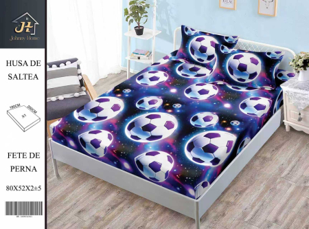 HUSE DE PAT - Husa de pat din Finet cu elastic+ 2 fete de perna 180x200 cm-HG293