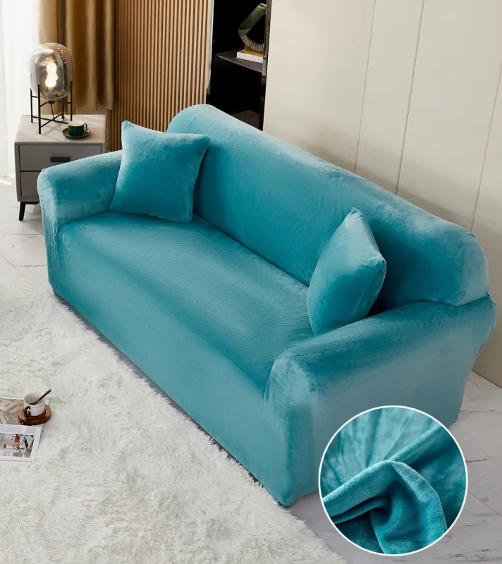 Huse de Canapea 3 Locuri - Husa Elastica din Catifea pentru Canapea 3 Locuri cu brate-JOC4