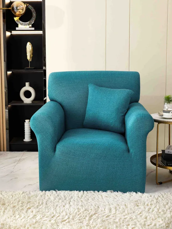 HUSE SCAUNE & CANAPELE - Husa Elastica pentru Fotoliu cu brate,Uni,Albastru-S10