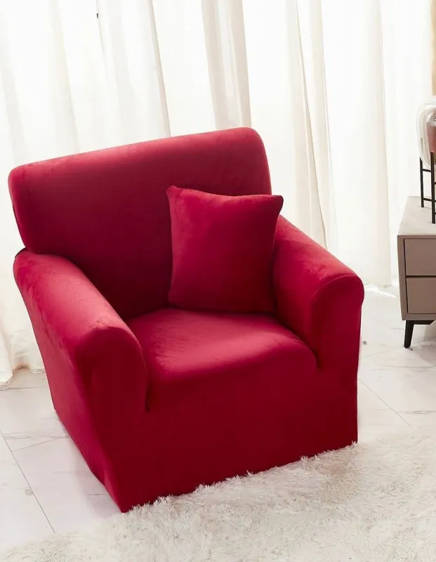 HUSE SCAUNE & CANAPELE - Husa Elastica pentru Fotoliu din Catifea cu brate-SK6