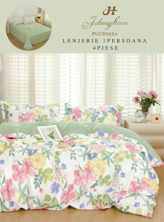 Lenjerii de pat 1 Persoana FINET - Lenjerie de pat 1 Persoana,4 piese,Finet-P15